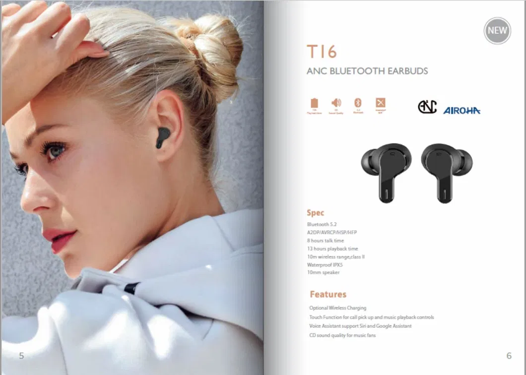 Tws Anc Bluetooth Earbuds Active Noise Cancelling Tws Earbuds Tws Earbuds Headphones