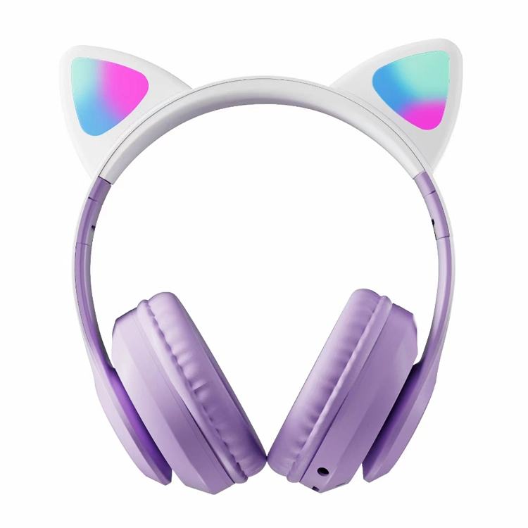 Wired Cute 85dB Headset Kids Children Wireless Bluetooth Headphones Stereo Cat Ear Unicorn Pink Girl Headband Headphone