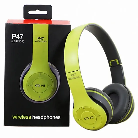 Over Ear P47 High Quality Stereo Wireless Headphone Bluetooth Gaming Headset Earpiece Headband Headphone 