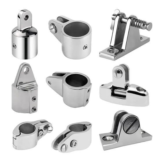 Stainless Steel 316 Boat Bimini Top Fitting Deck Hinge Slide Cap Pipe Eye End Cap External Eye End Canopy Tube Boat Accessories 