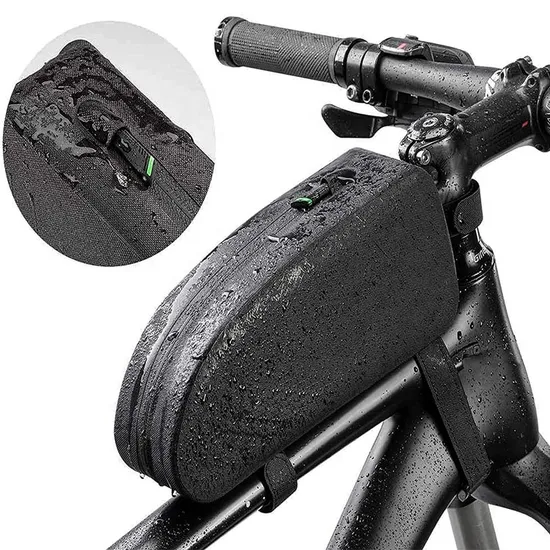 Bike Bag Frame Front Top Tube Cycling Bag Waterproof 6.6in Phone Case Touchscreen Bag MTB Pack Bicycle Accessories 