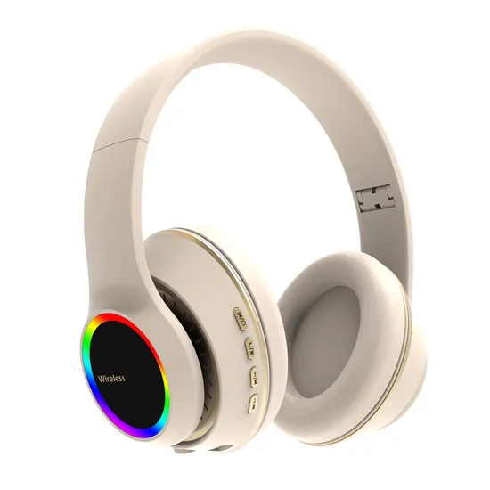 Customize Earphone Headphone Manufacturer Wireless RGB Light Gaming Over Ear Headphones Bluetooth Headset 